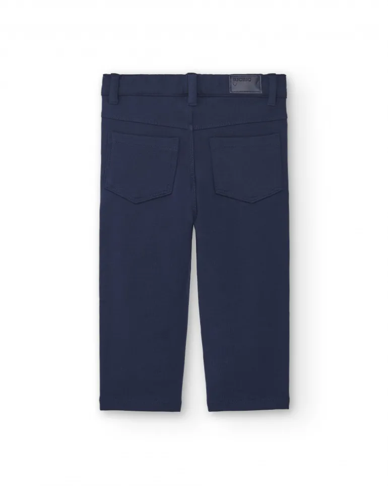 Pantalon garçon basique bleu marine collection Big Brains