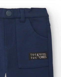 Pantalon garçon bleu marine à poches cargo collection Big Brains