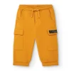 Pantalon garçon couleur moutarde avec poches cargo collection Super Natural