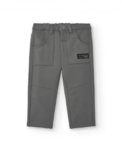Pantalon gris garçon avec détail poche collection Cyber Dino