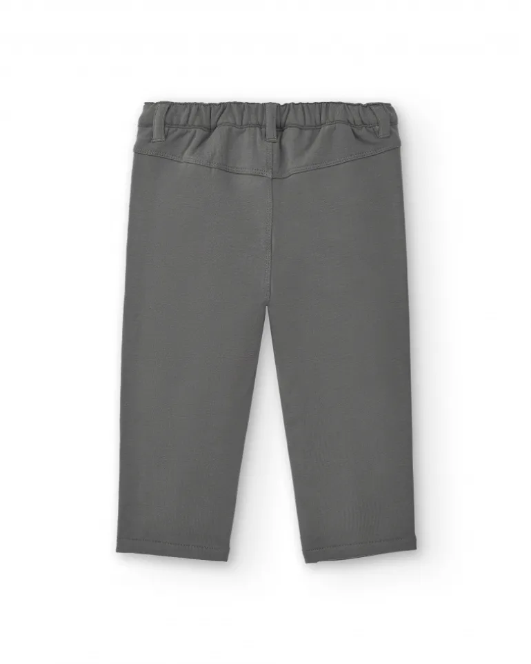 Pantalon gris garçon avec détail poche collection Cyber Dino