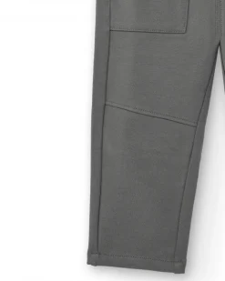 Pantalon gris garçon avec détail poche collection Cyber Dino