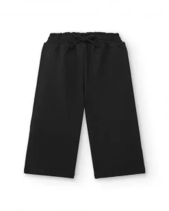 Pantalon peluche fille noir avec détail cœur collection Cartoon Calling