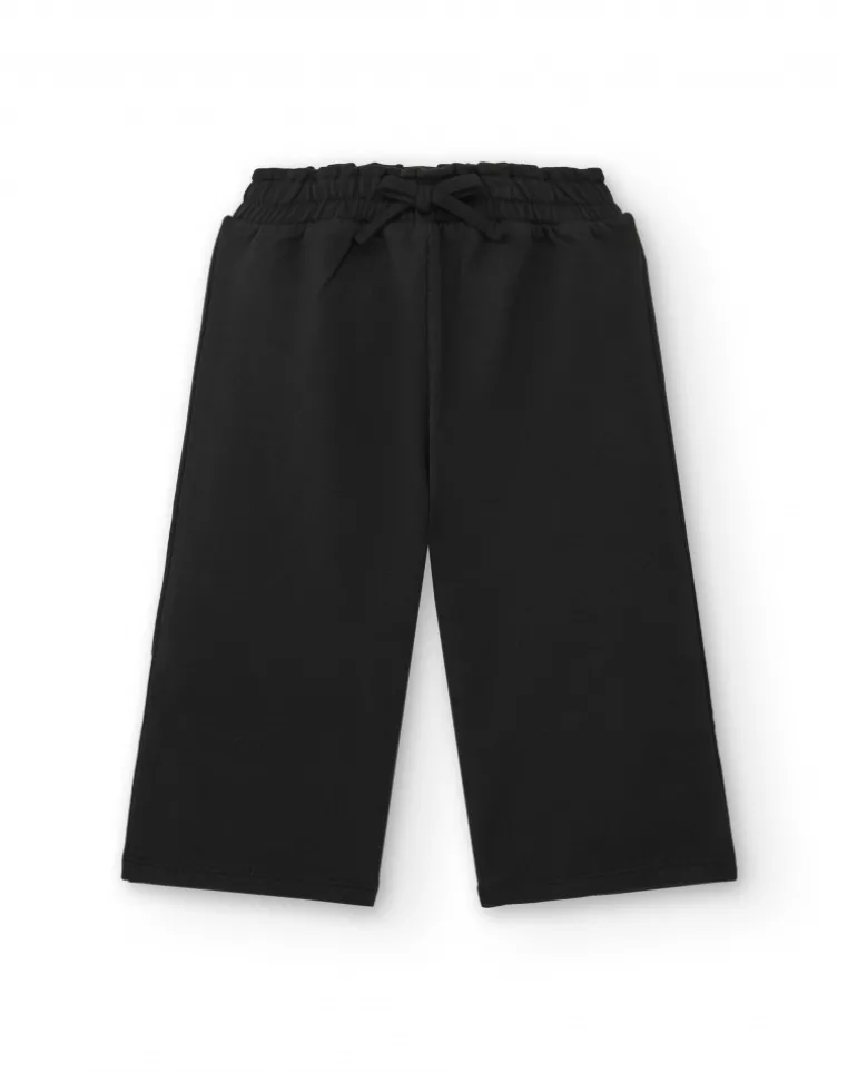 Pantalon peluche fille noir avec détail cœur collection Cartoon Calling