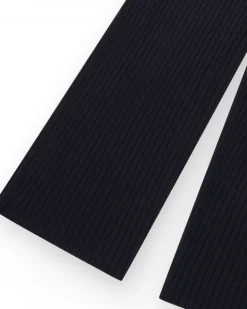Pantalon pour fille en noir avec taille élastique et cordon de serrage.