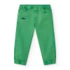 Pantalon vert pour garçon avec taille élastique