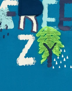 Pull bleu imprimé "Freezy" pour garçon de la collection Freezy