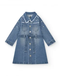 Robe chemise en jean fille collection Terre de Glace