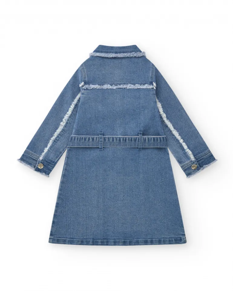 Robe chemise en jean fille collection Terre de Glace