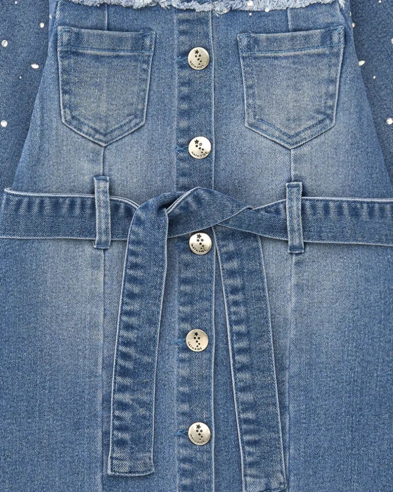 Robe chemise en jean fille collection Terre de Glace