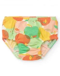 Robe en tricot pour fille avec pommes et nœud décoratif