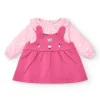 Robe fille rose à bretelles en lapin collection Glitter Tales