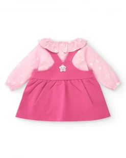 Robe fille rose à bretelles en lapin collection Glitter Tales