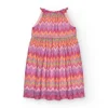 Robe pour fille avec imprimé multicolore et bretelles ajustables.
