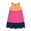 Robe pour fille en plusieurs couleurs avec larges bretelles.