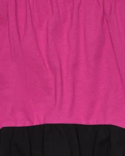 Robe pour fille en rose sans manches avec clous.