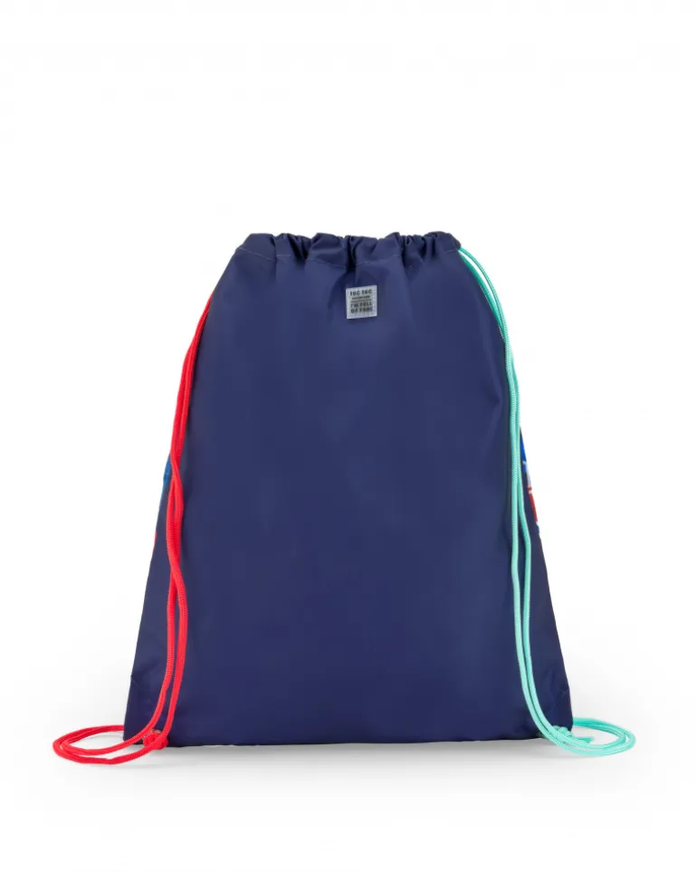Sac à dos bleu pour garçon avec imprimé de crocodile surfeur
