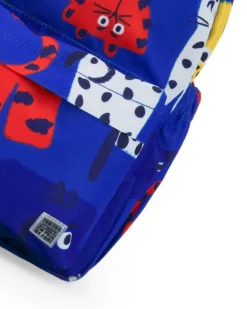 Sac à dos bleu pour garçon avec imprimé et bretelles ajustables