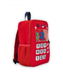 Sac à dos enfant rouge avec calculatrice design collection Big Brains