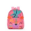 Sac à dos rose pour fille avec design animal et poches latérales