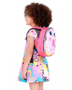 Sac à dos rose pour fille avec donut et cœurs