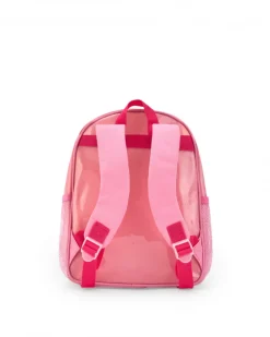 Sac à dos rose pour fille avec design animal et poches latérales