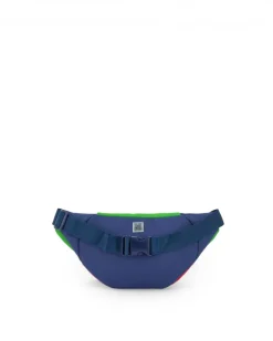 Sac banane bleu marine pour garçon avec détails verts et rouges