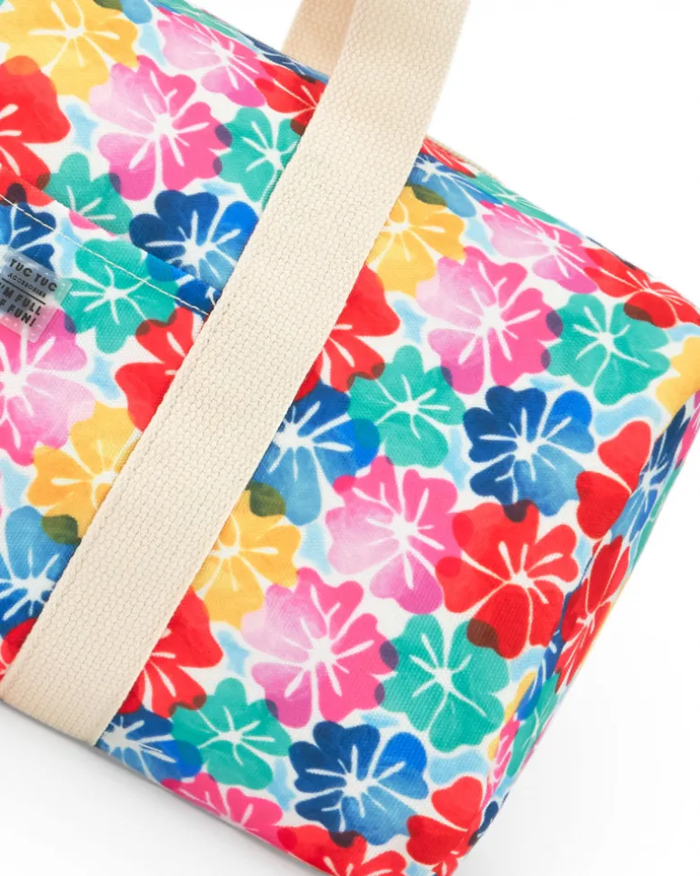 Sac pour fille avec imprimé floral et anses écrues