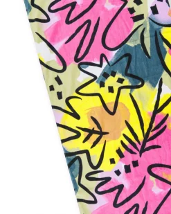 Serviette rose pour fille avec imprimé d’