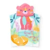 Serviette-poncho pour fille avec imprimé tropical et capuche d’animal