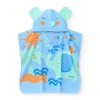 Serviette-poncho pour garçon avec imprimé d'éléphants et capuche avec oreilles