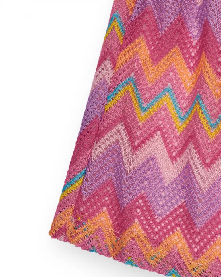 Short multicolore pour fille avec imprimé et taille élastique.