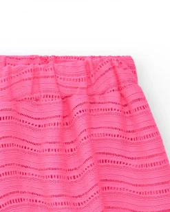 Short para niña multicolor con estampado tropical y cintura elástica