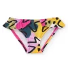 Slip de bain multicolore pour fille avec volants