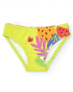 Slip de bain pour fille avec imprimé de fruits tropicaux