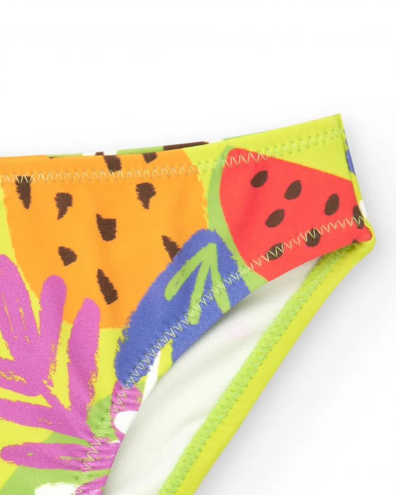 Slip de bain pour fille avec imprimé de fruits tropicaux