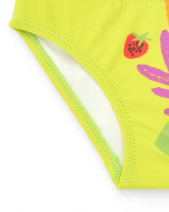 Slip de bain pour fille avec imprimé de fruits tropicaux