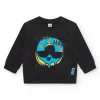Sweat noir pour garçon avec skate et phrases