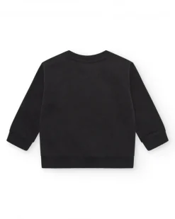 Sweat noir pour garçon avec skate et phrases