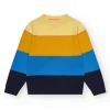 Sweat pour garçon en blocs de couleur avec col rond.