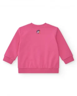 Sweat-shirt rose pour fille avec lettres "Smile"