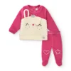 Tenue fille fuchsia avec appliqué lapin collection Glitter Tales