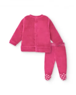 Tenue fille fuchsia avec appliqué lapin collection Glitter Tales