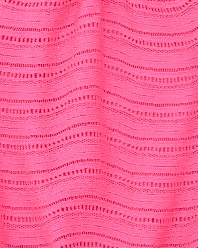 Top pour fille en rose avec bretelles et taille élastique.