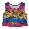 Top sans manches pour fille avec imprimé tropical.