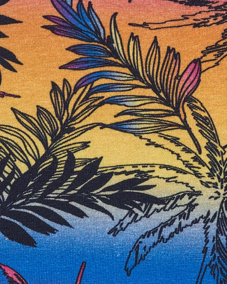 Top sans manches pour fille avec imprimé tropical.