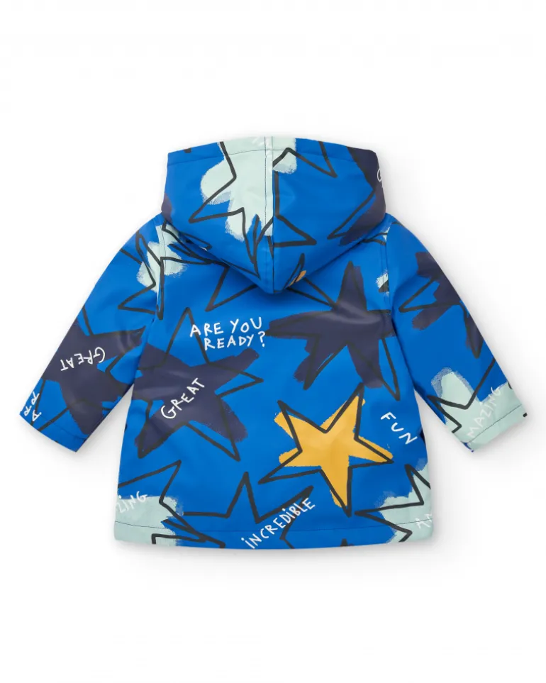 Trench imperméable garçon bleu imprimé étoiles Amazing collection