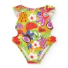 Trikini pour fille avec imprimé de fruits et volants
