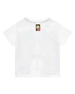 T-shirt blanc pour garçon avec tigre et phrase "I'm quiet!!"