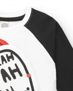 T-shirt enfant noir et blanc collection Cartoon Calling